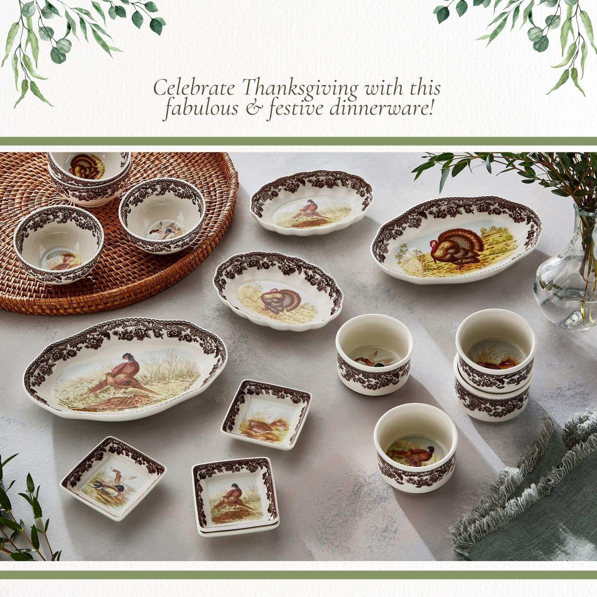 Pairs with other Woodland pieces for a cohesive table setting.