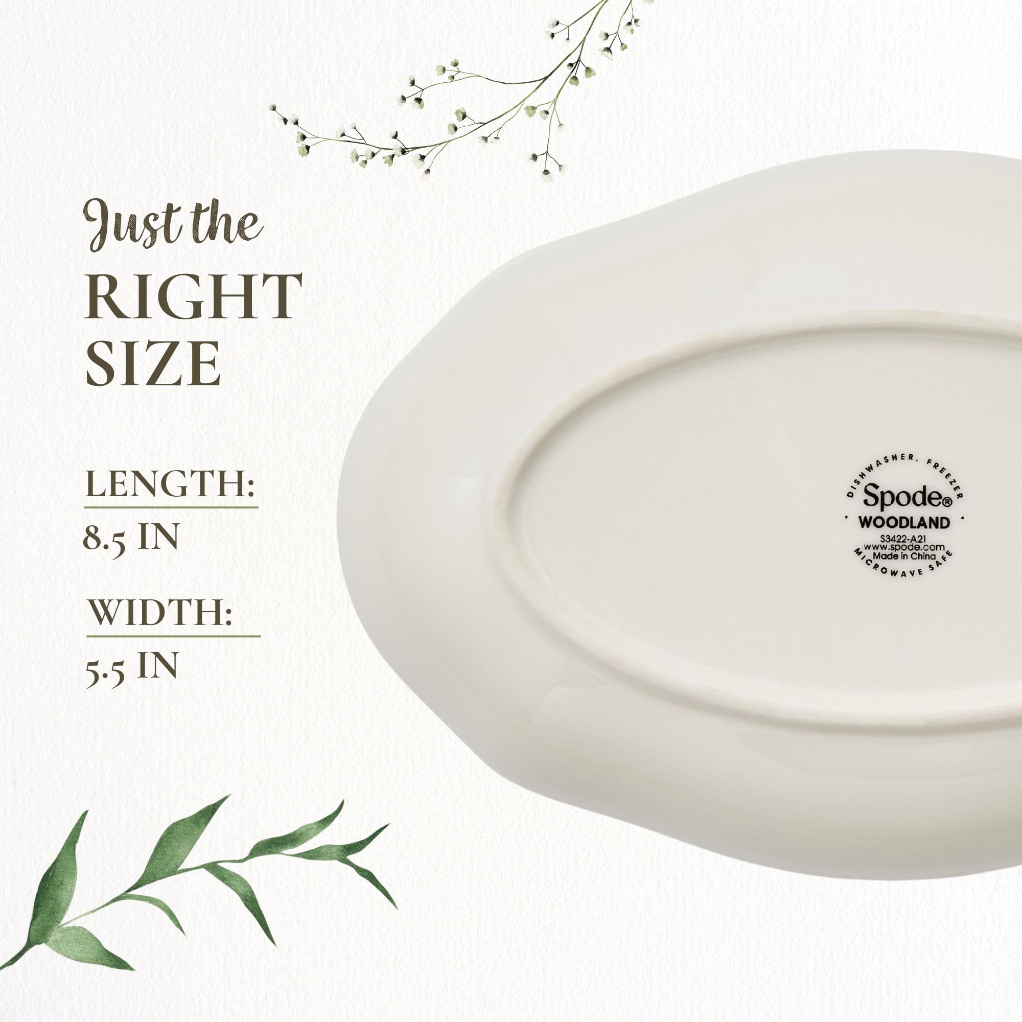 8.5-inch size fits side dishes without crowding the table.