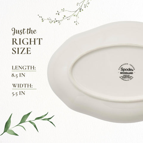 8.5-inch size fits side dishes without crowding the table.