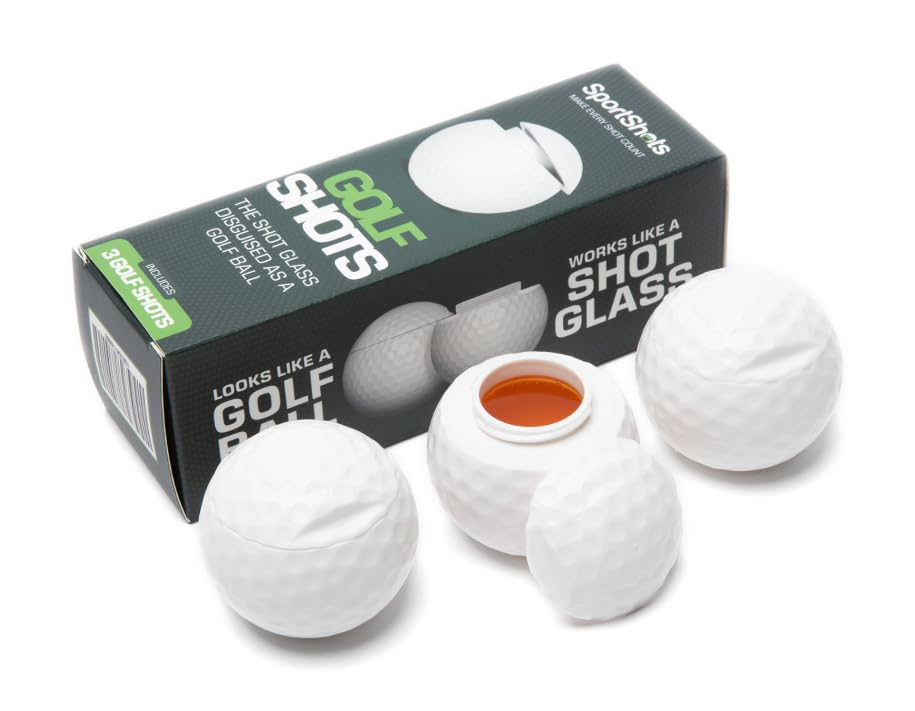 Sport Shots golf ball shot glass set adds playful flair to golf outings.