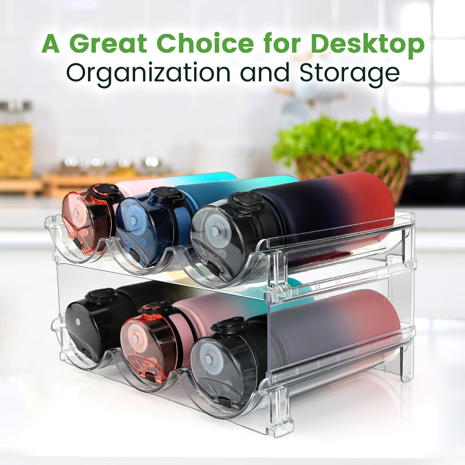 Spospo three-pack bottle rack per set fits on counters or shelves for quick access