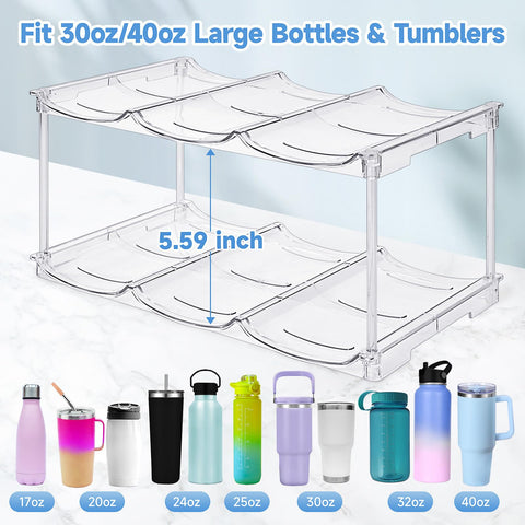 Spospo cabinet bottle rack shows a four-layer design for easy bottle access
