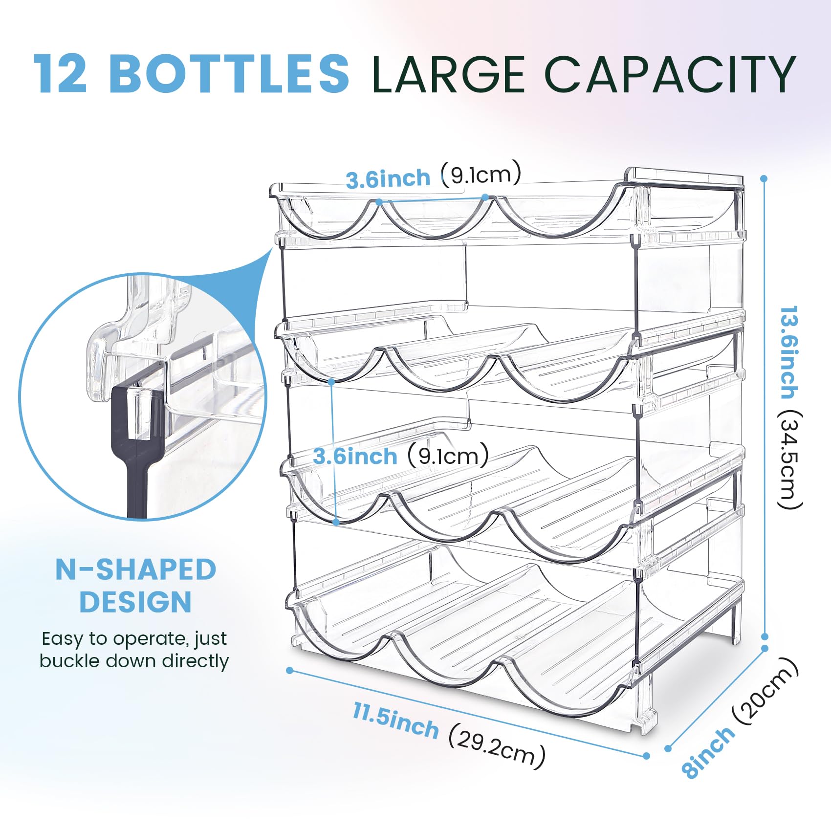 spospo clear BPA-free plastic bottle holder highlights bottle visibility