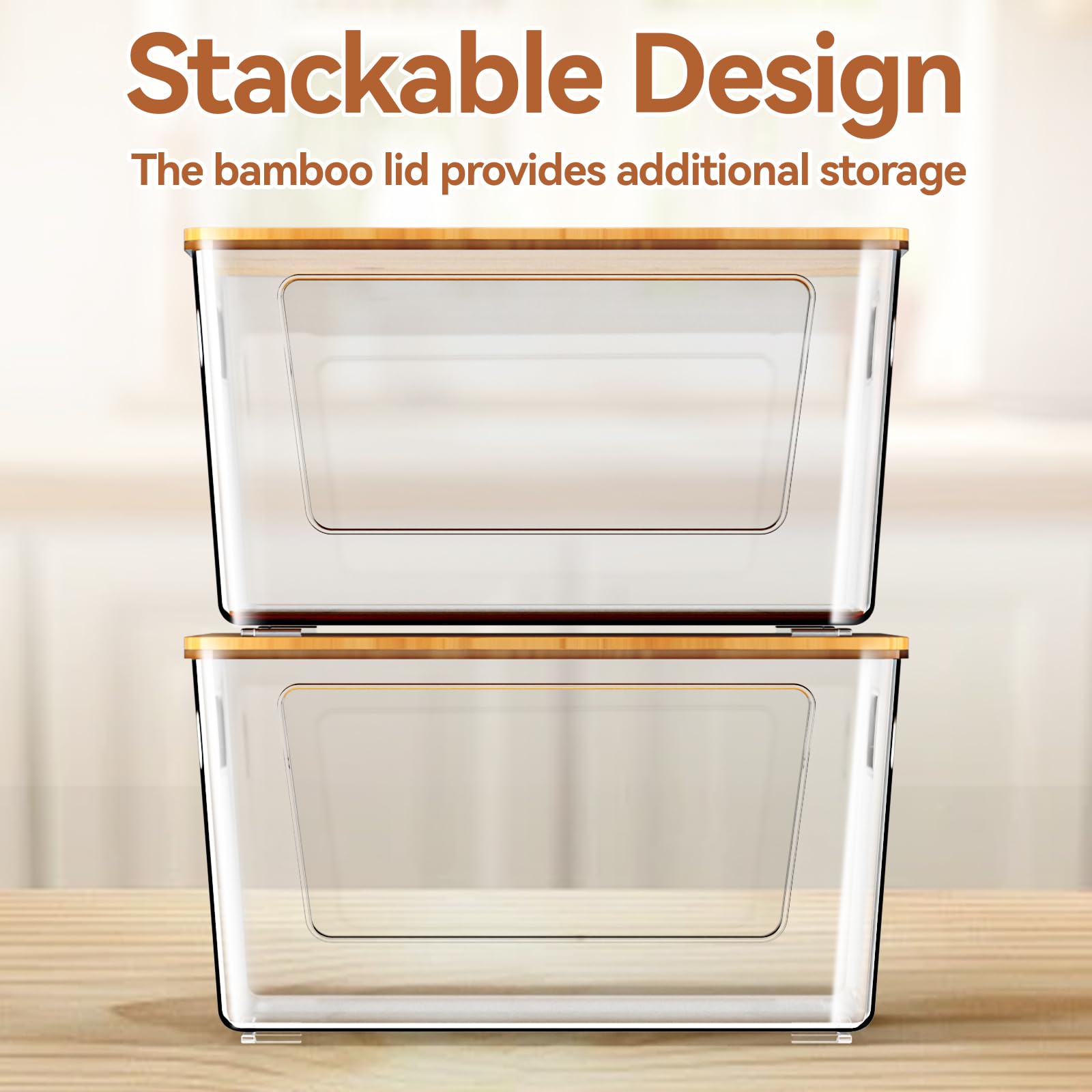 Spospo silicone non-slip pads keep stacked bins stable during use.