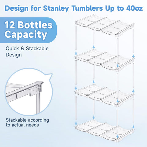 Spospo stackable rack design illustrating quick tool-free installation