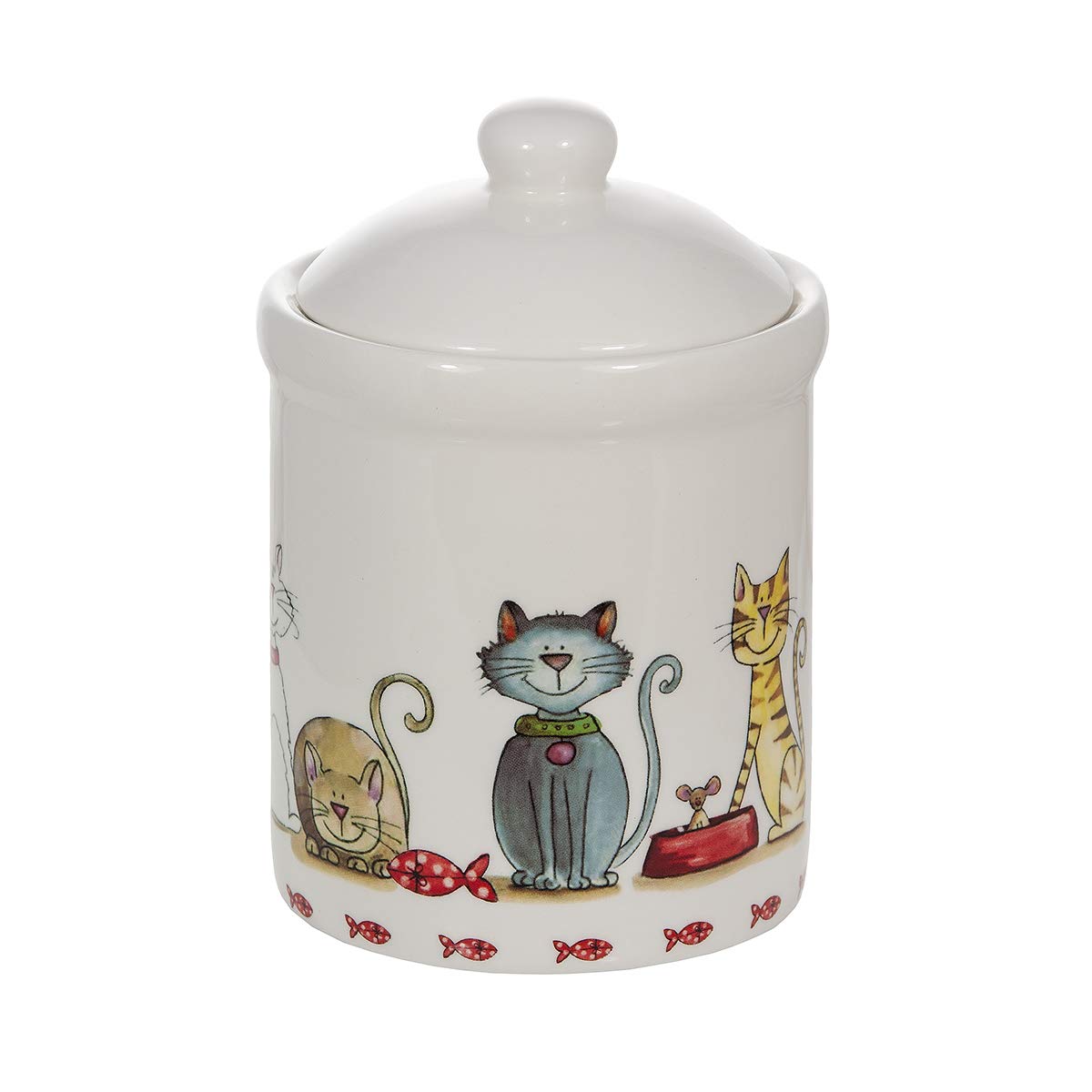SPOTTED DOG GIFT COMPANY cat jar for tea storage, neat and stylish.