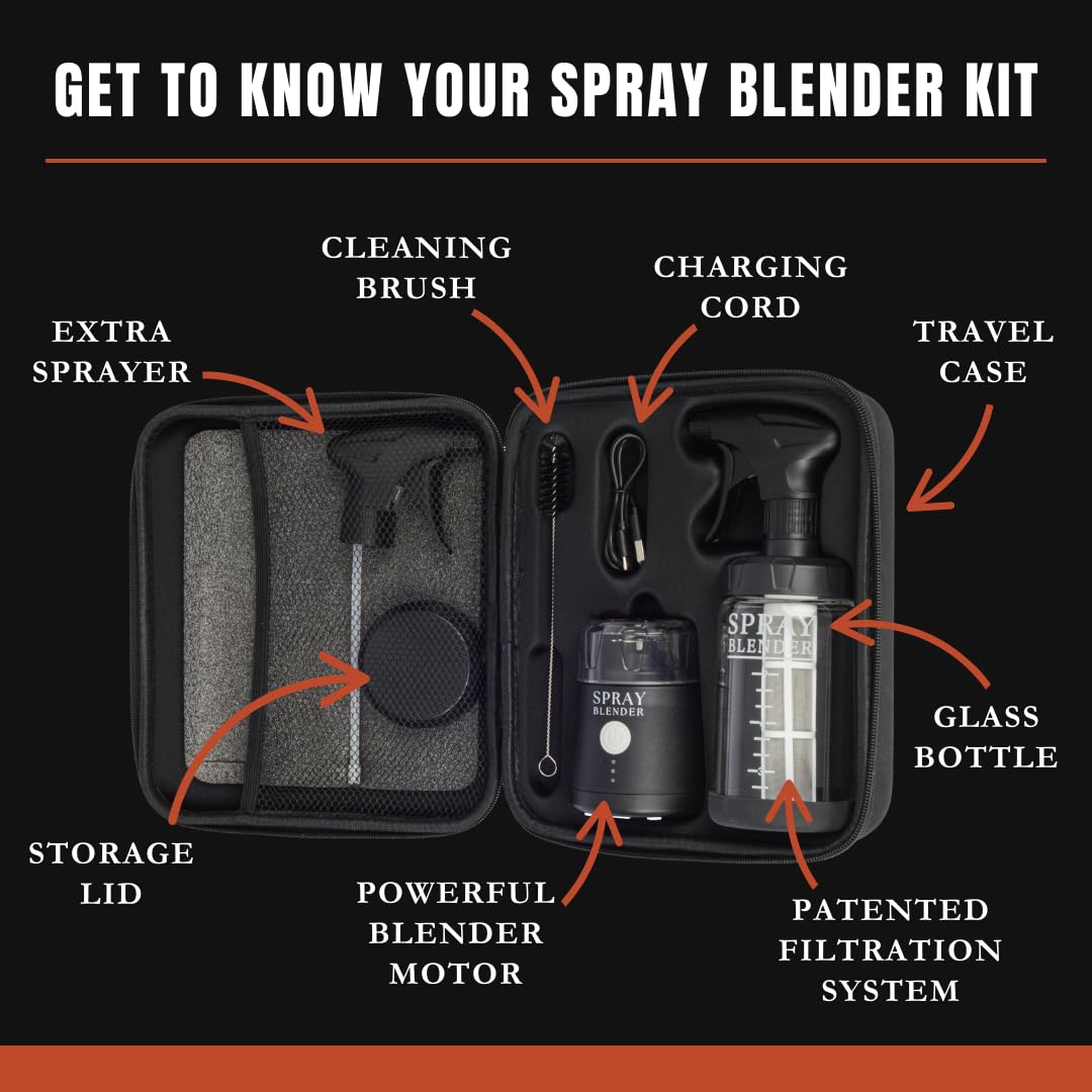 SprayBlender commercial-grade motor enables efficient spray blending