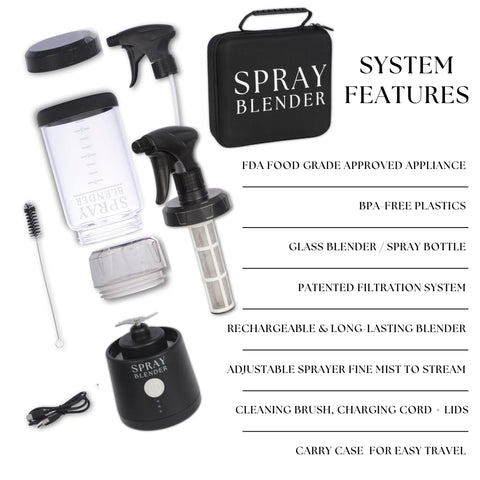 SprayBlender compact rechargeable design for travel and on-the-go use