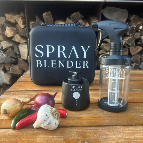 SprayBlender dual lithium batteries powering portable blending