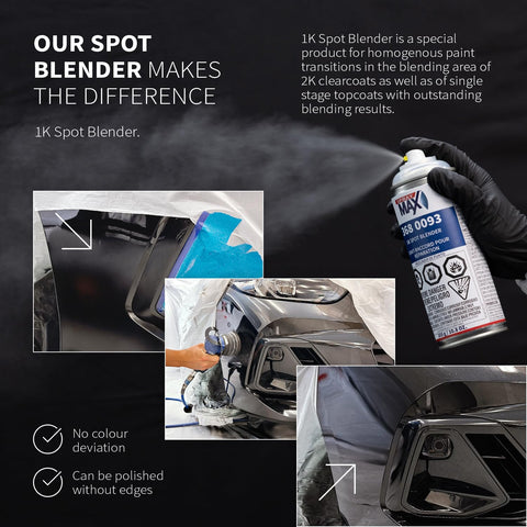 SprayMax 1K Spot Blender Clear ideal for restorations and refinishes.