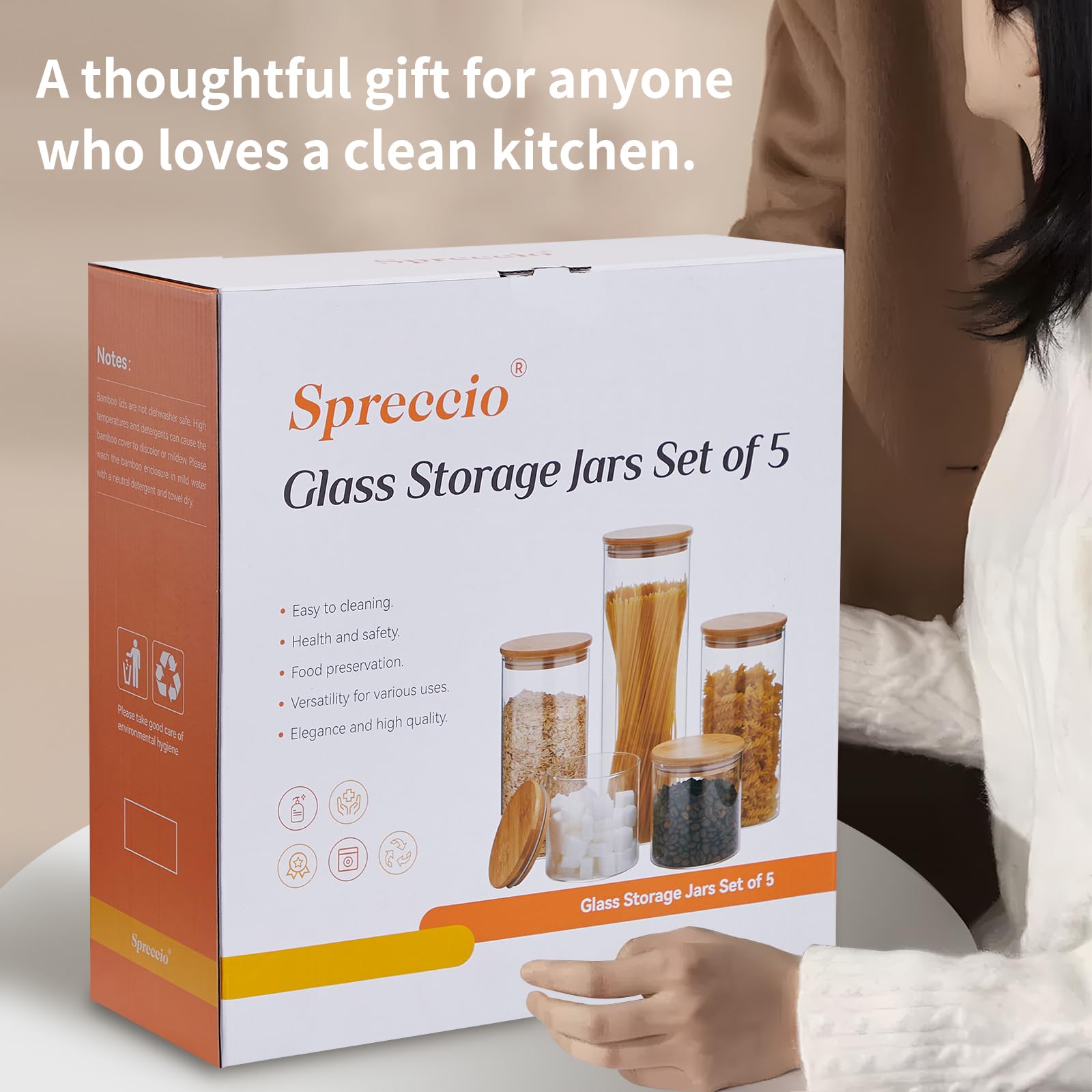 Dishwasher-safe Spreccio jars simplify cleaning after cooking.