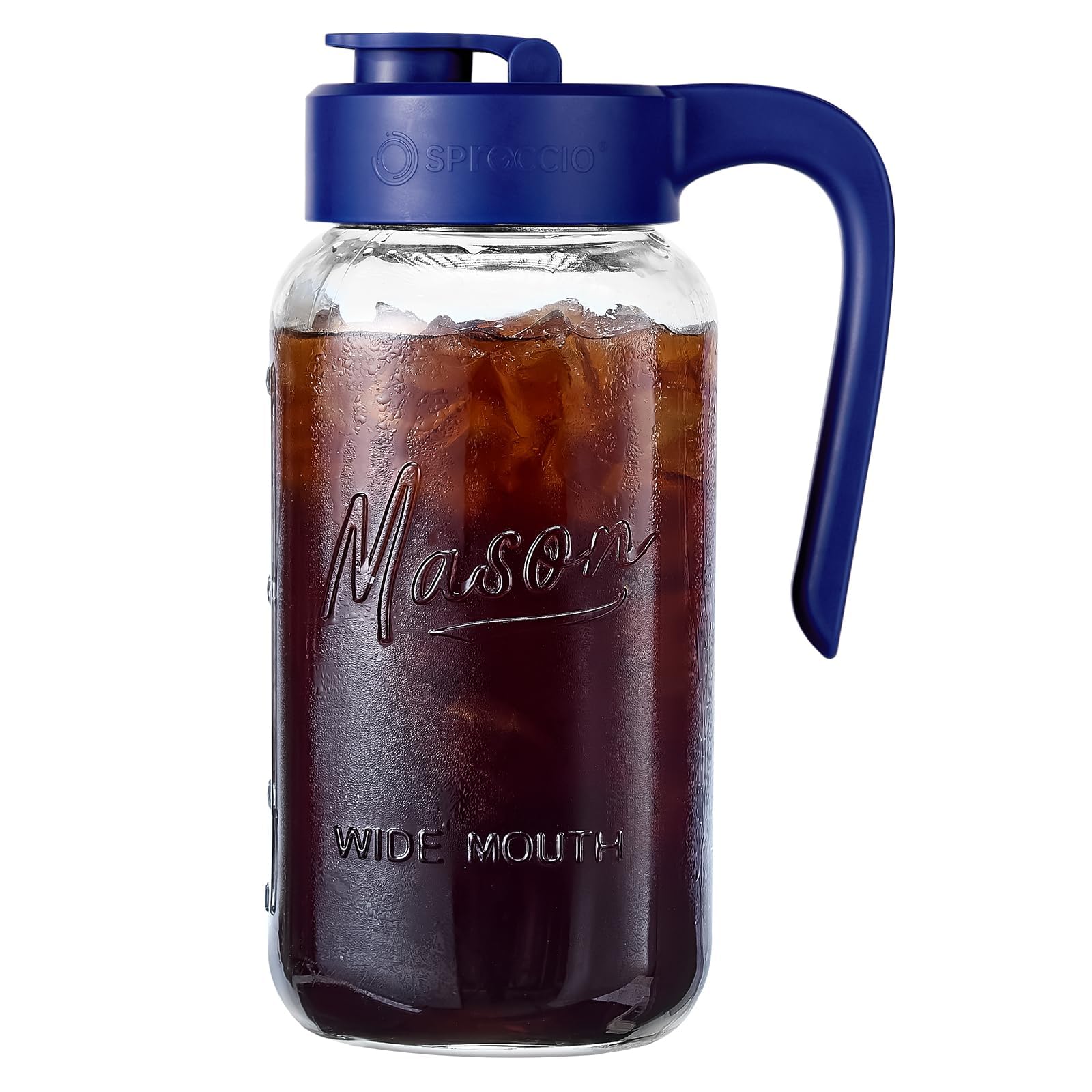 Spreccio Mason Jar Pitcher with airtight seal for mess-free storage.