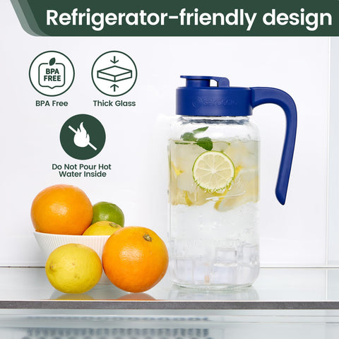 Spreccio Mason Jar Pitcher is dishwasher safe for easy cleanup.