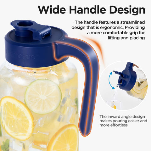 Spreccio Mason Jar Pitcher pour spout for smooth, controlled pouring.