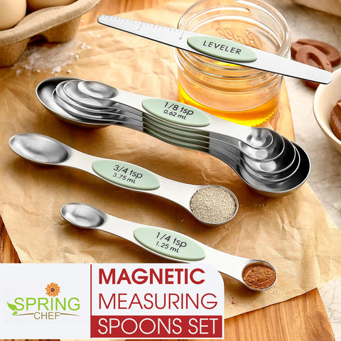 Spring Chef seven sizes from 1/8 tsp to 1 Tbsp