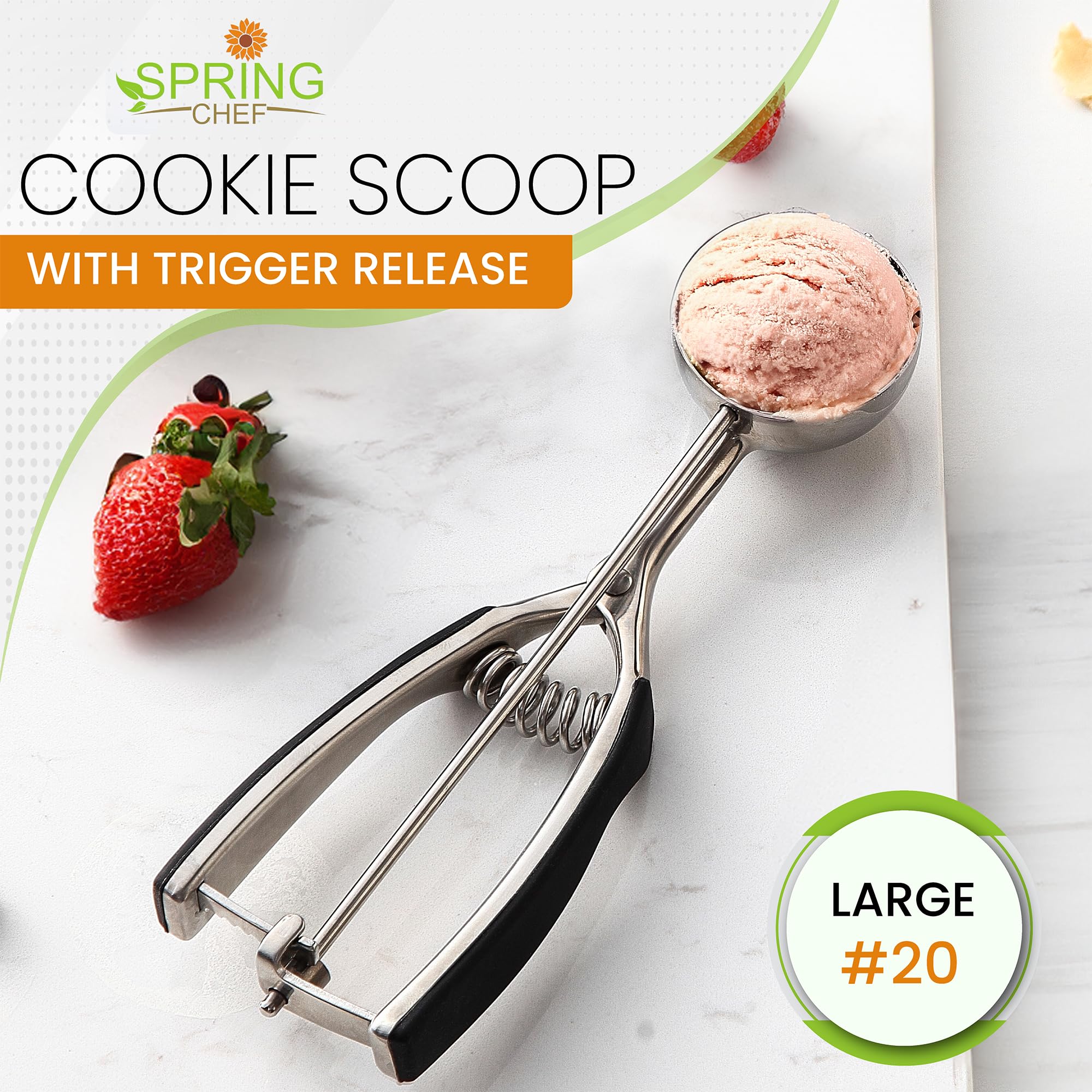 Spring Chef cookie dough baller with sturdy all-metal construction.