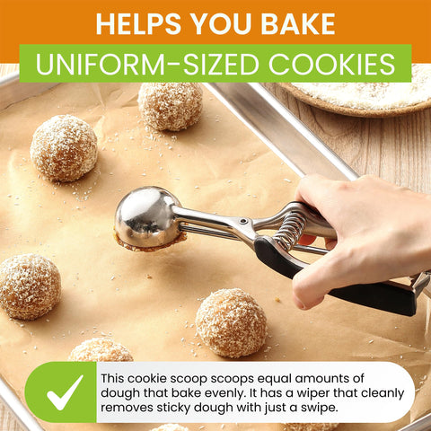 Spring Chef multiuse-scoop adapts from cookies to meatballs and melon balls.