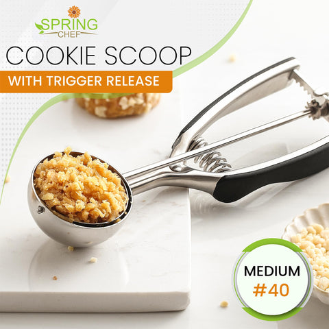 Spring Chef size-40 offers consistent 1.7 Tbsp portions for uniform cookies.