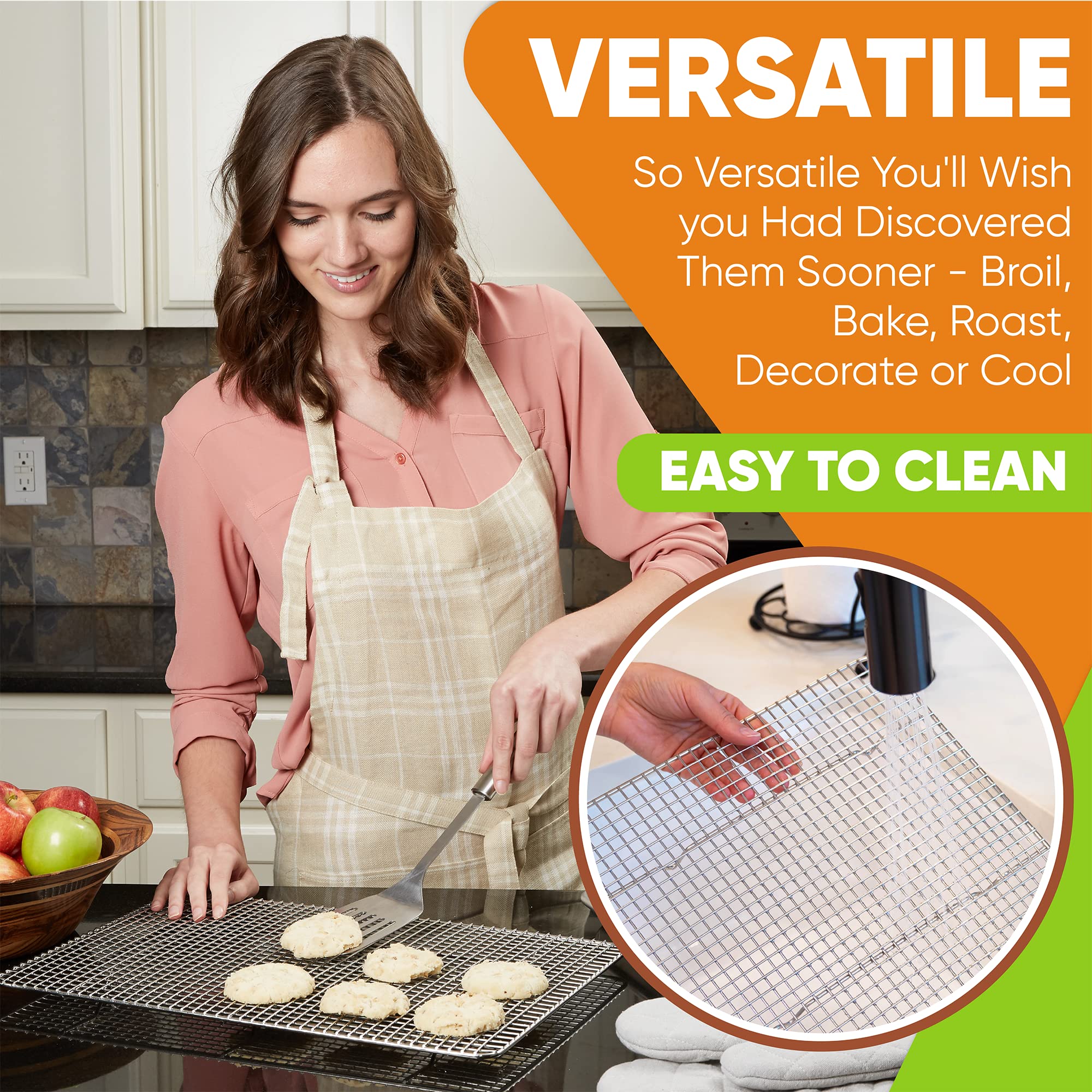 Spring Chef cooling rack air-flow design illustrating optimal ventilation for even cooking.