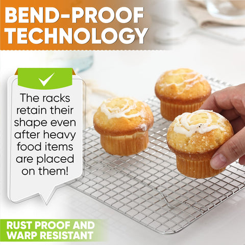 Spring Chef rack cools freshly baked bread evenly, preventing soggy bottoms