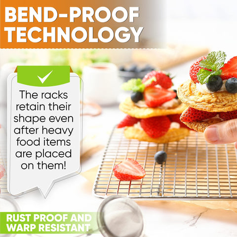 Spring Chef cooling rack cools freshly baked bread evenly