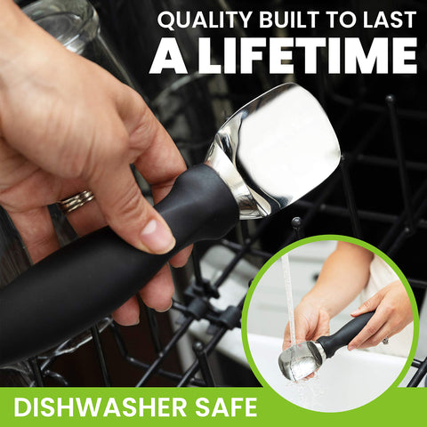 Spring Chef dishwasher-safe ice cream scoop for quick, easy cleanup.