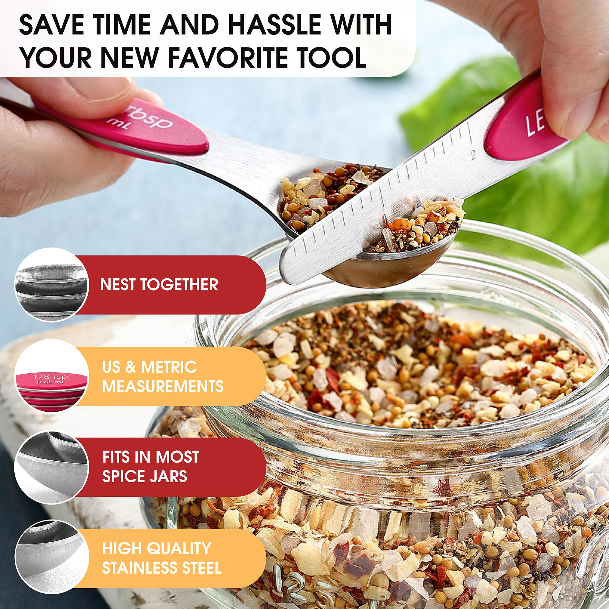 Spring Chef dishwasher-safe stainless steel construction for lasting use