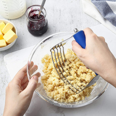 Spring Chef Large Dough Blender – Sapphire, Thick Blades, Stainless Steel, Dishwasher Safe