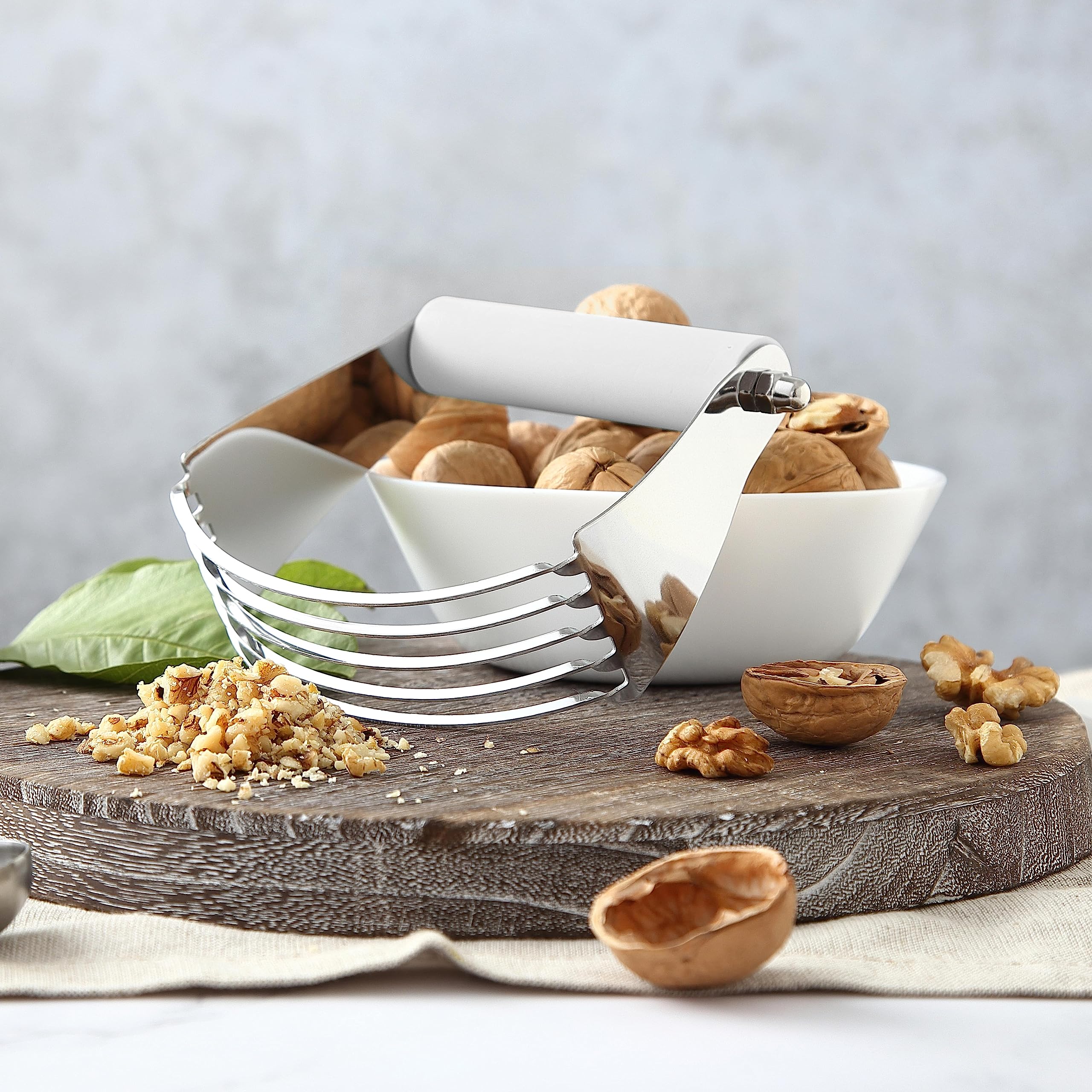 Spring Chef dough blender handles nuts and fruits for quick prep.