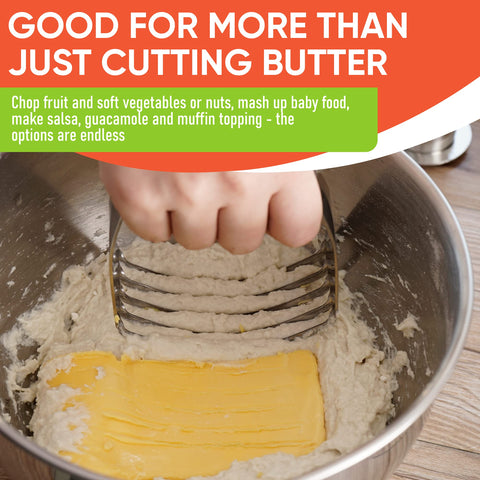 Spring Chef dough blender with sturdy blades creates lighter, fluffier pastry dough.