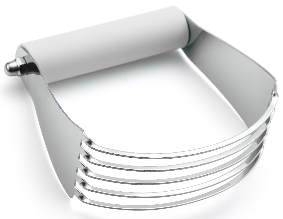 Spring Chef dough blender with white body and large blade for even mixing.