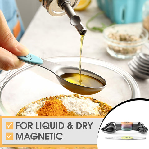 Spring Chef dual ended design fits spice jars and liquids.