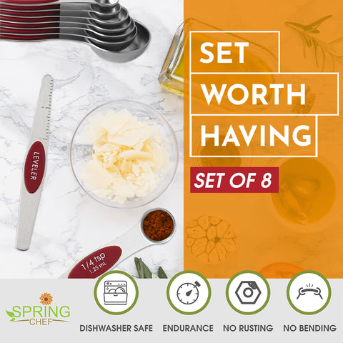 Spring Chef dual-sided spoon fits spice jars and liquids