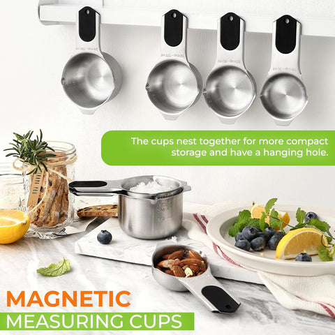 Spring Chef measuring cups with easy-pour spout reduce spills during transfers