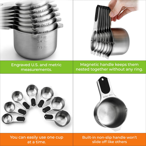 Spring Chef engraved US and metric markings stay easy to read