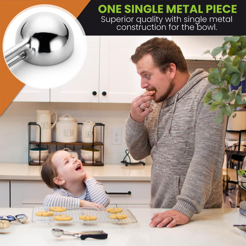 Spring Chef ergonomic handles reduce wrist strain during long cookie-baking sessions.