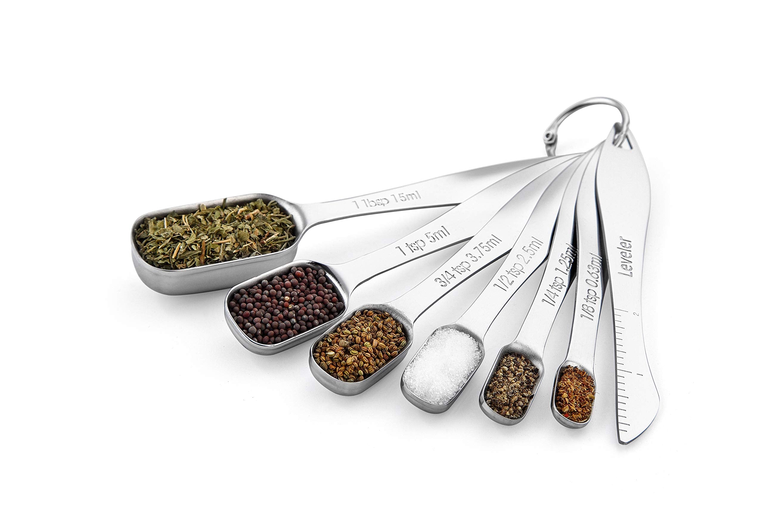 Spring Chef rectangular spoons fit most spice jars for quick, mess-free scooping.