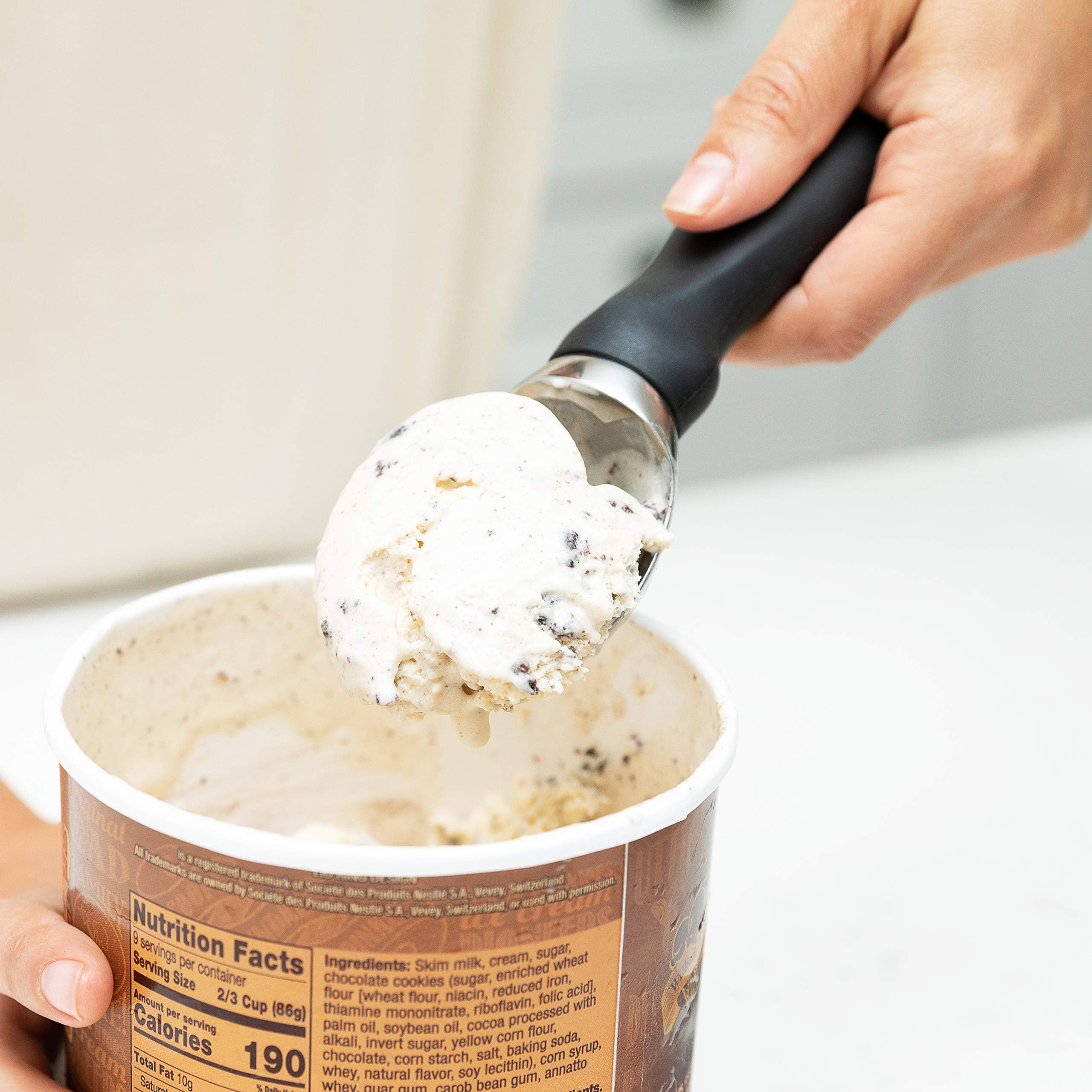 Spring Chef scoop glides through hard-frozen ice cream with ease.
