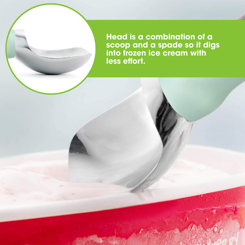 Spring Chef mint handle adds style to frozen dessert prep.