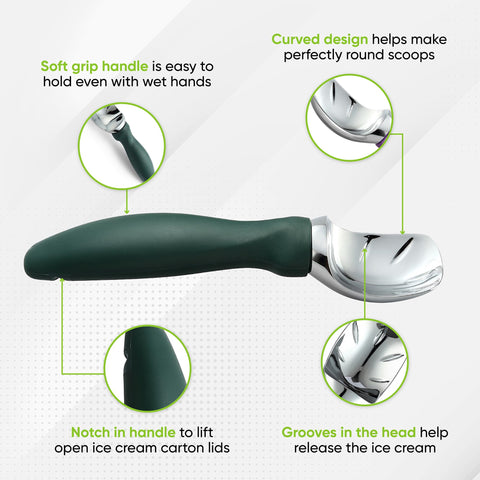 Spring Chef ice-cream-scoop dishwasher-safe for quick cleaning after dessert prep.