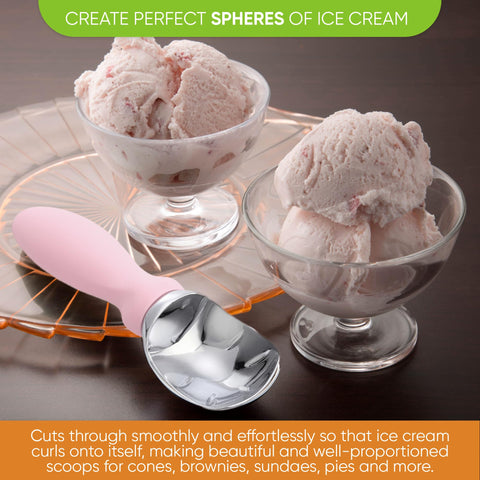 Spring Chef ice cream scoop dishwasher-safe for quick, hassle-free cleanup.