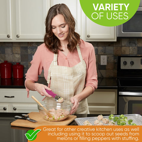 Spring Chef ice cream scoop easy clean promotes quick cleanup after dessert prep.