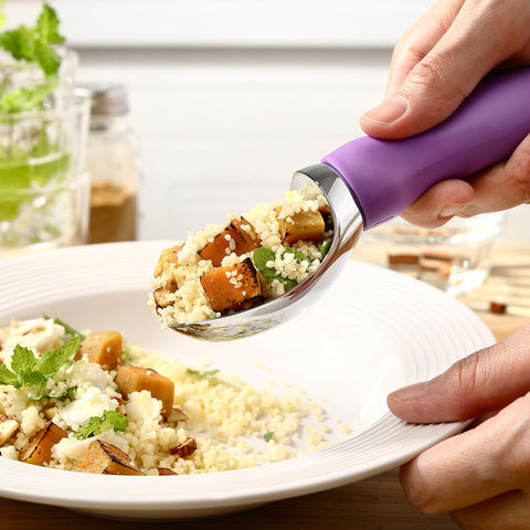Spring Chef metal scoop suitable for gelato custard and sorbet.