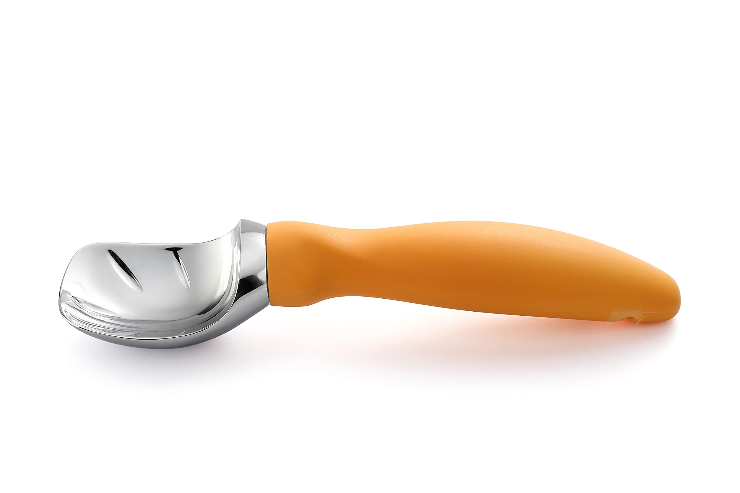Spring Chef ergonomic grip reduces hand fatigue during scooping
