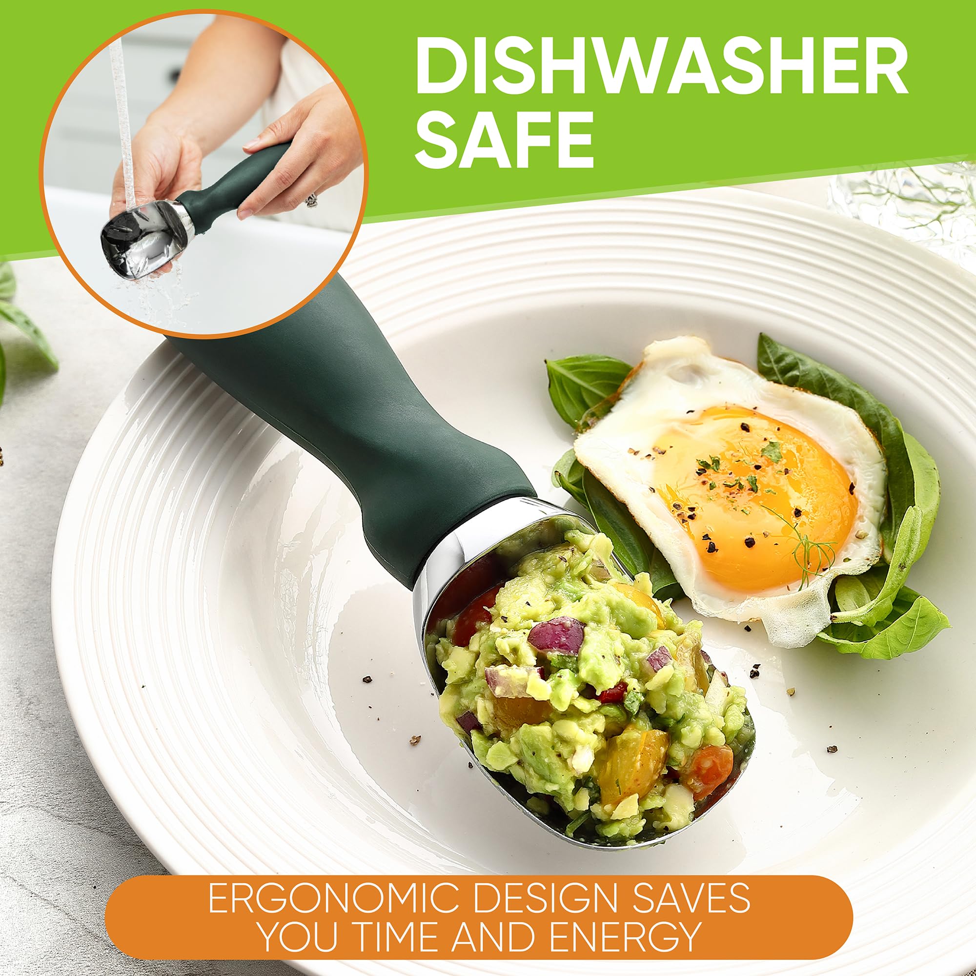 Spring Chef ice-cream-scoop ergonomic handle reduces hand fatigue during long scooping sessions.
