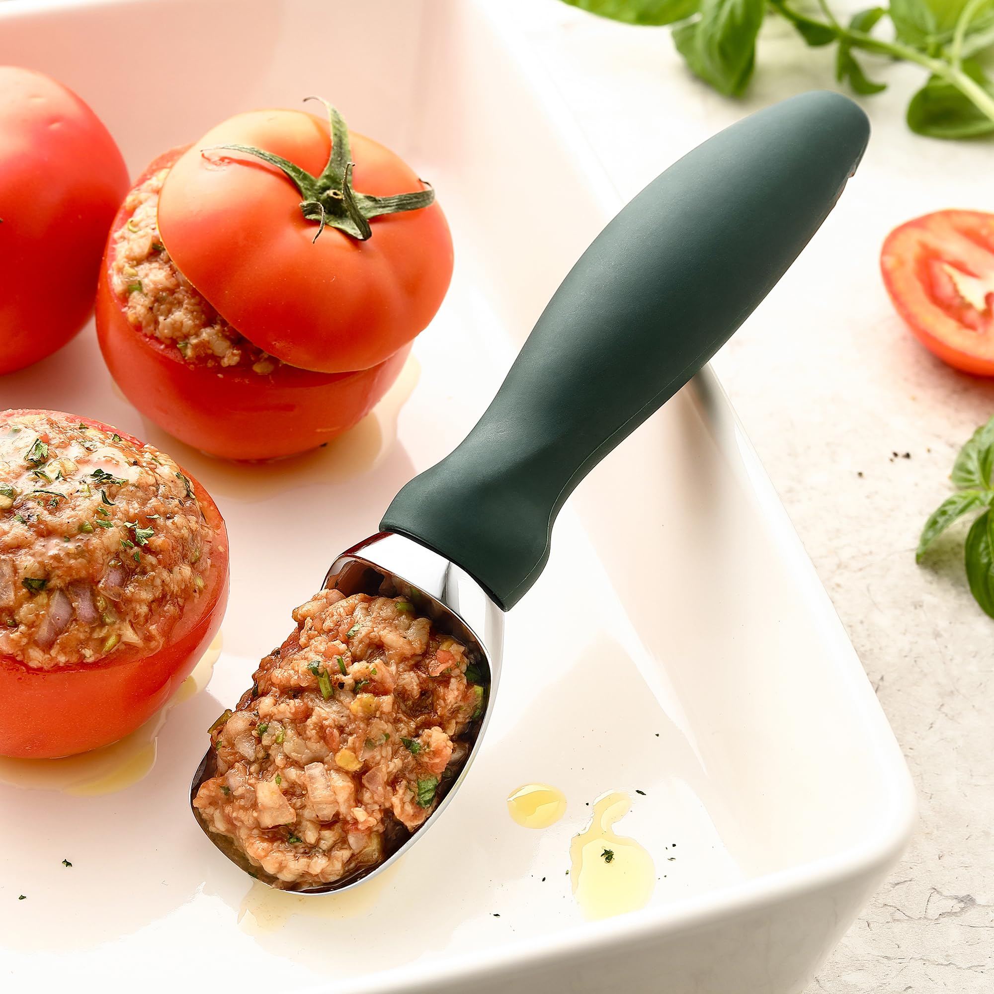 Spring Chef ice-cream-scoop works well with gelato and custard for smooth serving.