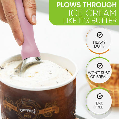 Spring Chef ice cream scoop ideal for gelato and custard, delivering uniform portions.
