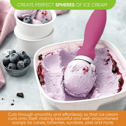Spring Chef ice cream scoop lid notch helps lift lids while scooping.