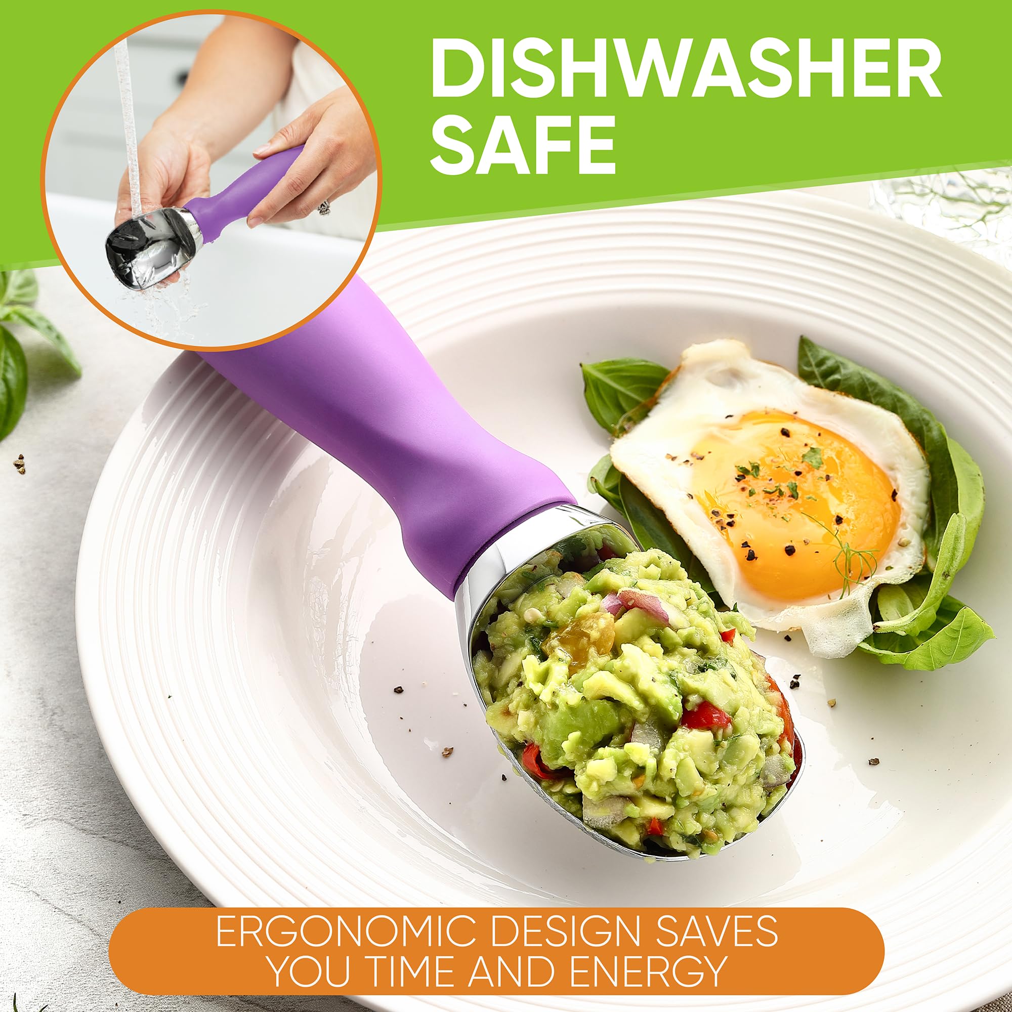 Spring Chef melon seed removal capability with this scoop in kitchen tasks.
