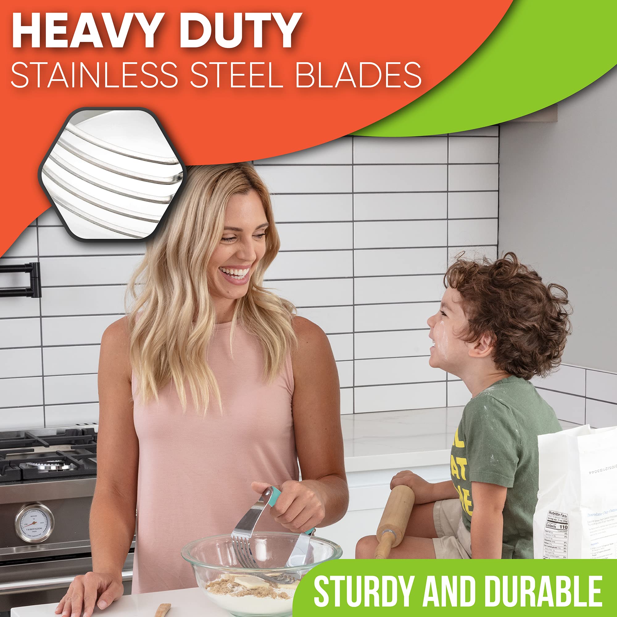Spring Chef large mint dough blender is dishwasher safe for easy cleanup